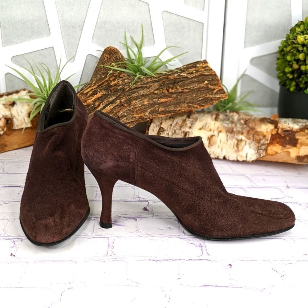 Stuart Weitzman Suede Ankle Bootie Shooties